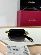 Foldable Rimless Rectangle Sunglasses