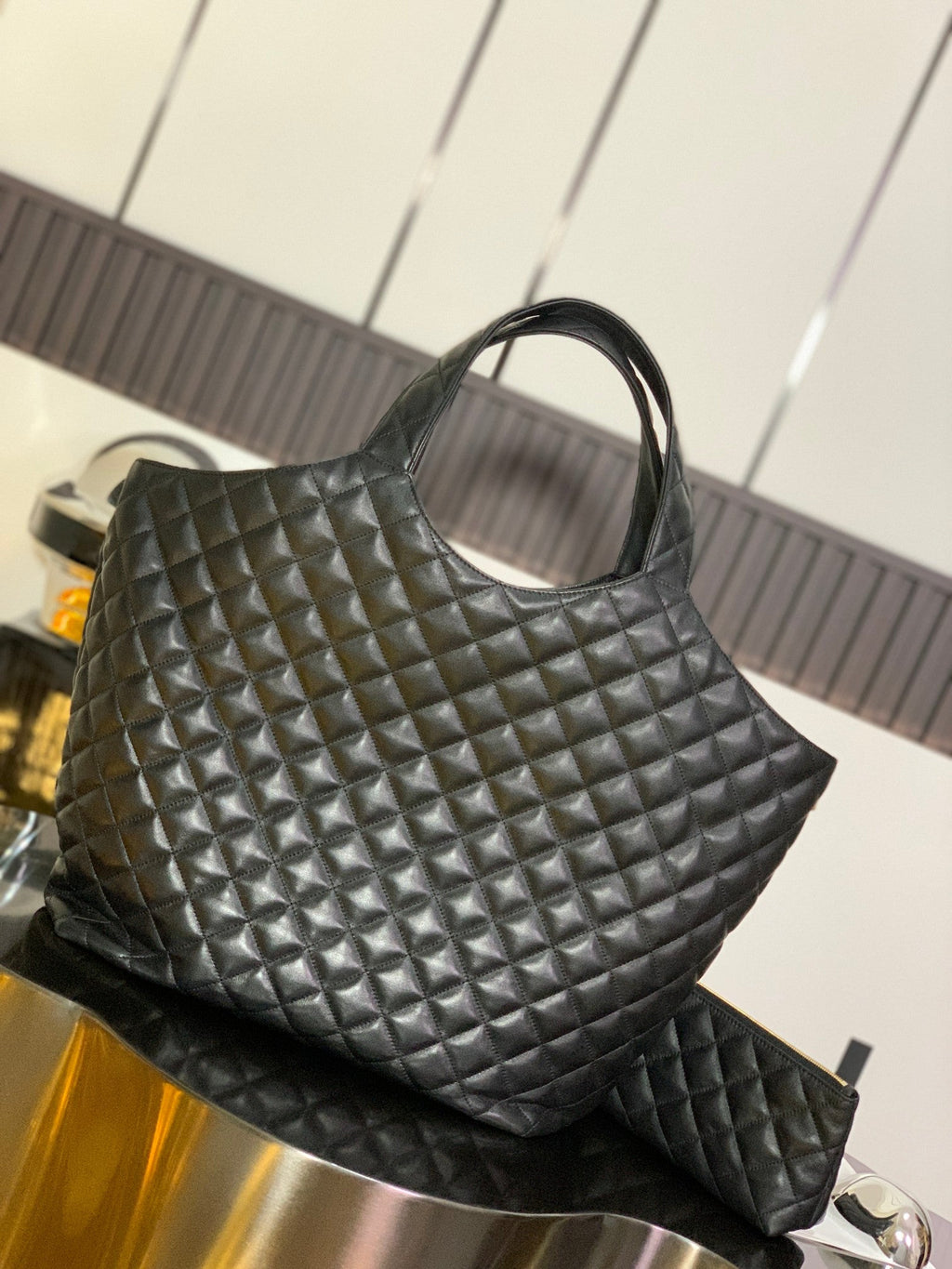 Black Leather Tote