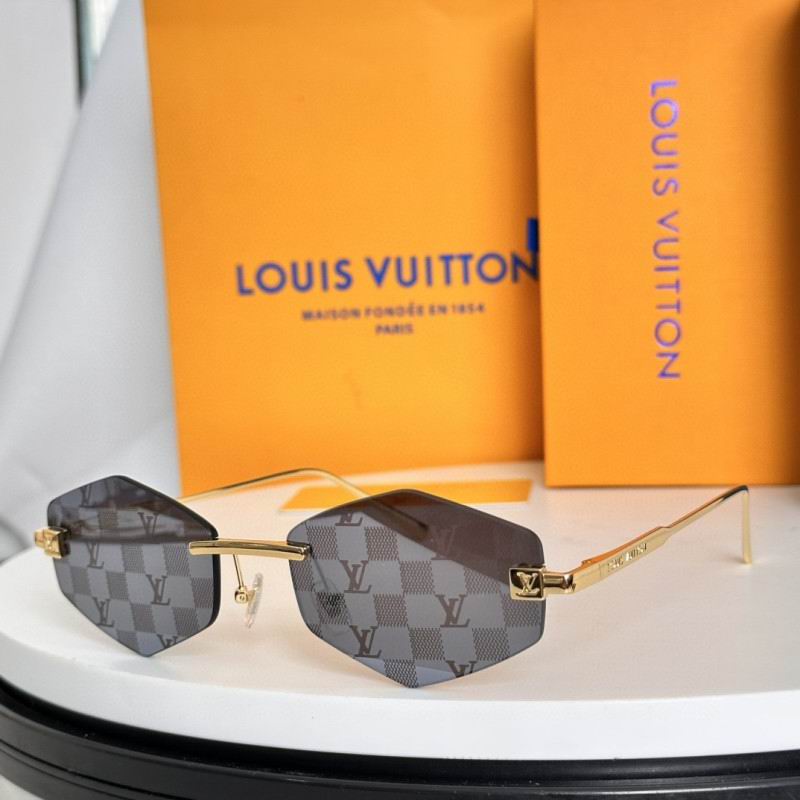 Rimless Geometric Sunglasses