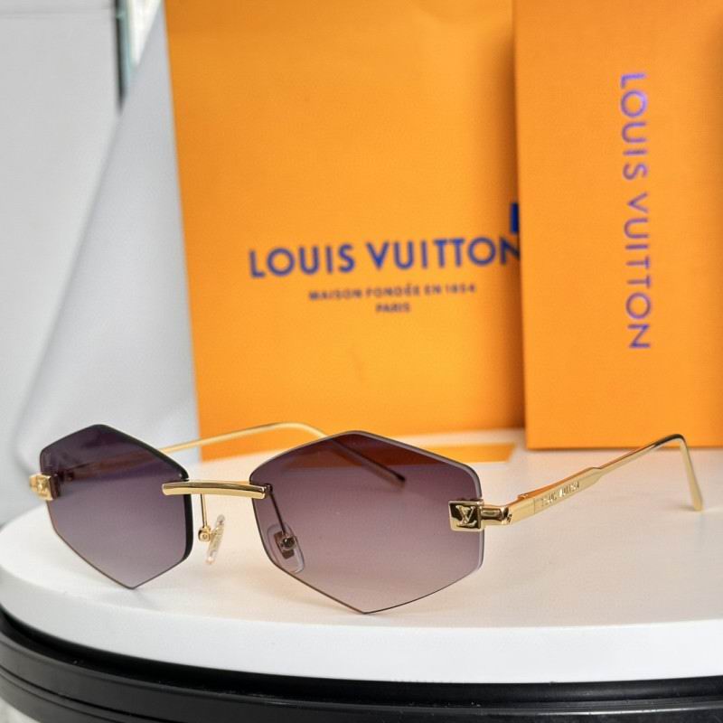 Rimless Geometric Sunglasses