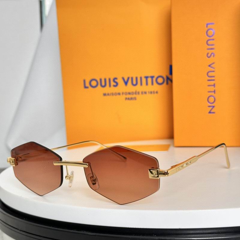 Rimless Geometric Sunglasses