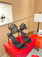 Cleo Crystal Strap Sandals